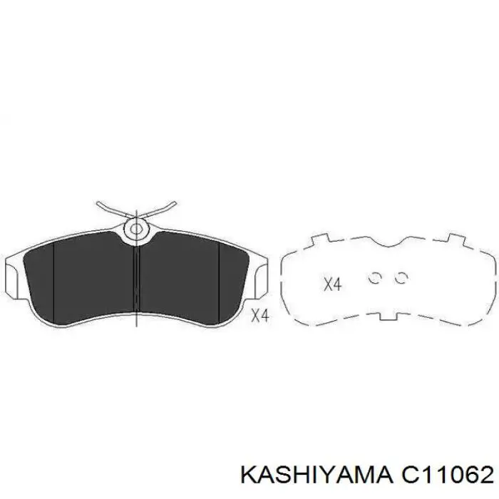 Передні тормозні колодки C11062 Kashiyama