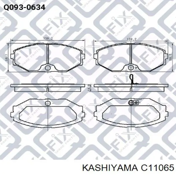 C11065 Kashiyama Передні гальмівні колодки