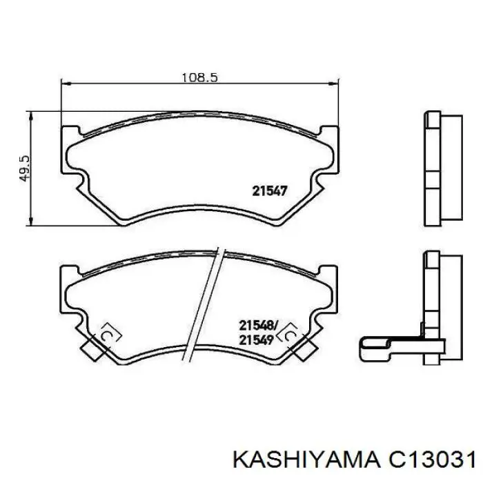 Гальмівні колодки Kashiyama C13031 ціна, від 15.62 USD