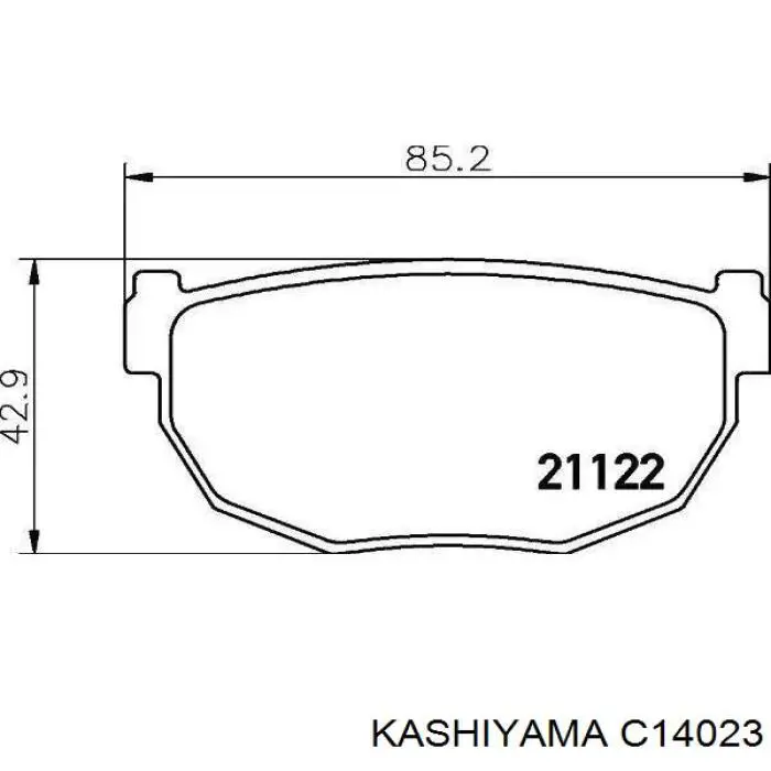 Купити C14023 Kashiyama Колодки гальмівні передні, дискові
