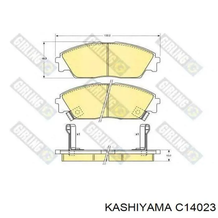Гальмівні колодки Kashiyama C14023 ціна, від 17.20 USD