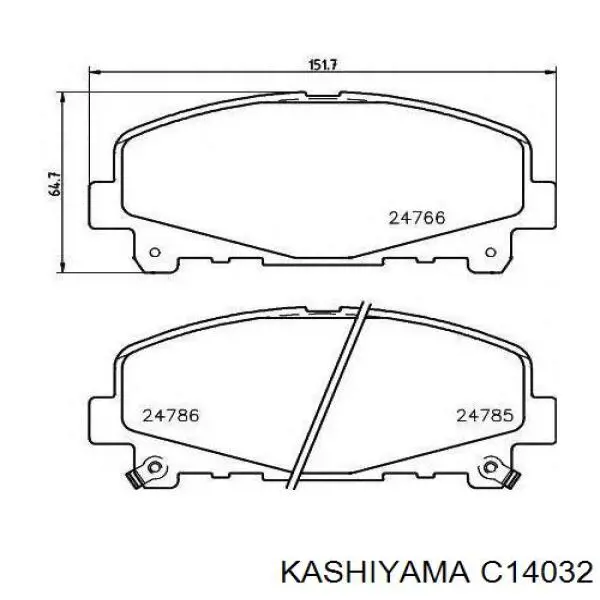 C14032 Kashiyama Передні гальмівні колодки