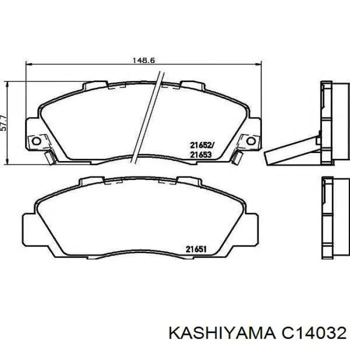 C14032 Kashiyama колодки гальмівні передні, дискові