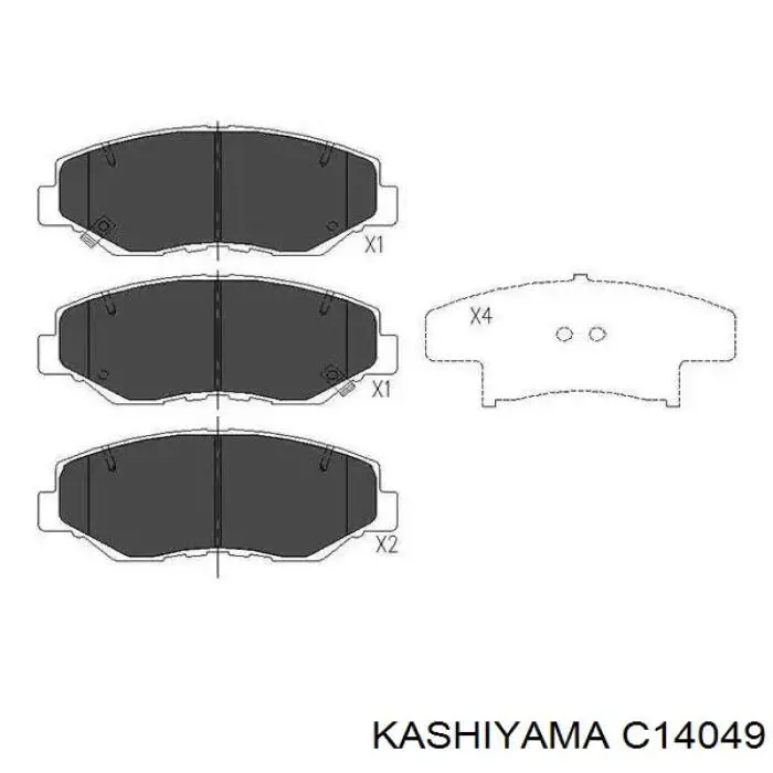 C14049 Kashiyama колодки гальмівні передні, дискові