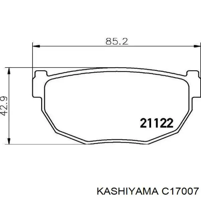 C17007 Kashiyama колодки гальмівні передні, дискові