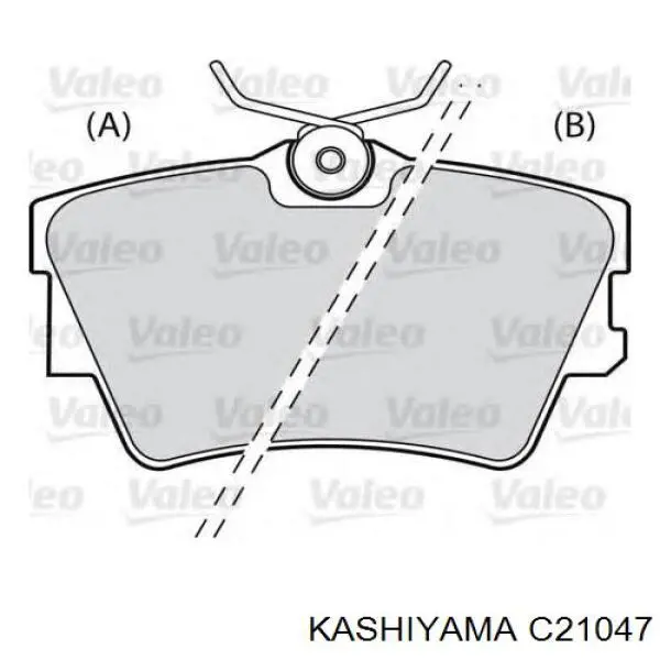 C21047 Kashiyama Колодки гальмівні задні, дискові