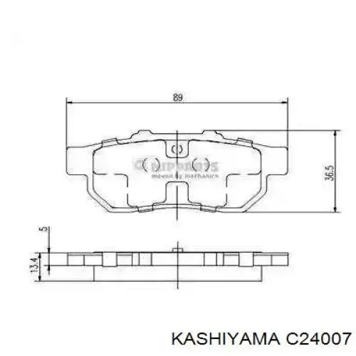 Колодки гальмові задні, дискові C24007 Kashiyama