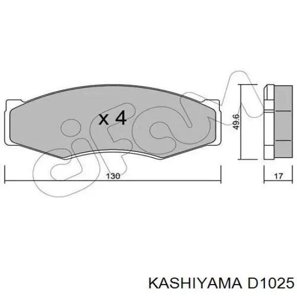 D1025 Kashiyama Передні гальмівні колодки