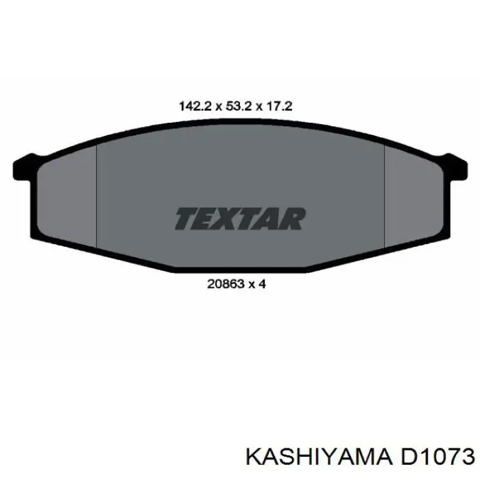 Колодки гальмівні передні, дискові D1073 Kashiyama