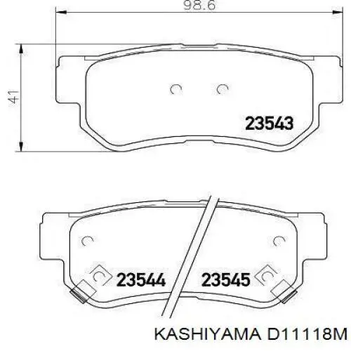 Купити D11118M Kashiyama Задні колодки