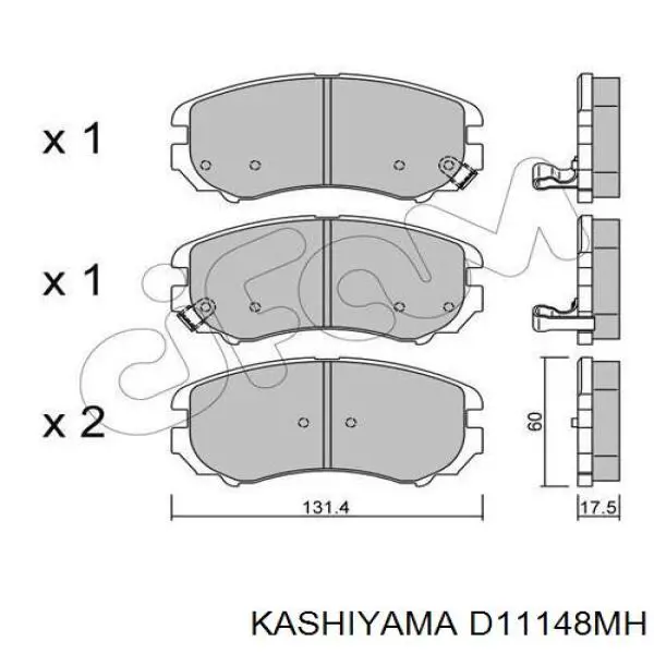 Купити D11148MH Kashiyama Колодки гальмівні передні, дискові