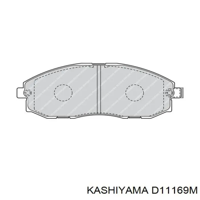 D11169M Kashiyama колодки гальмівні передні, дискові