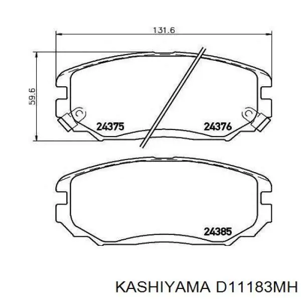Гальмівні колодки Kashiyama D11183MH ціна, від 21.63 USD