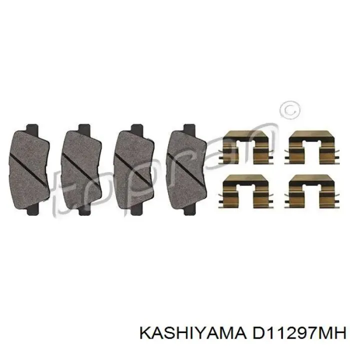 D11297MH Kashiyama колодки гальмові задні, дискові