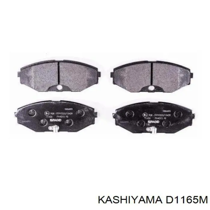 Купити D1165M Kashiyama Колодки гальмівні передні, дискові