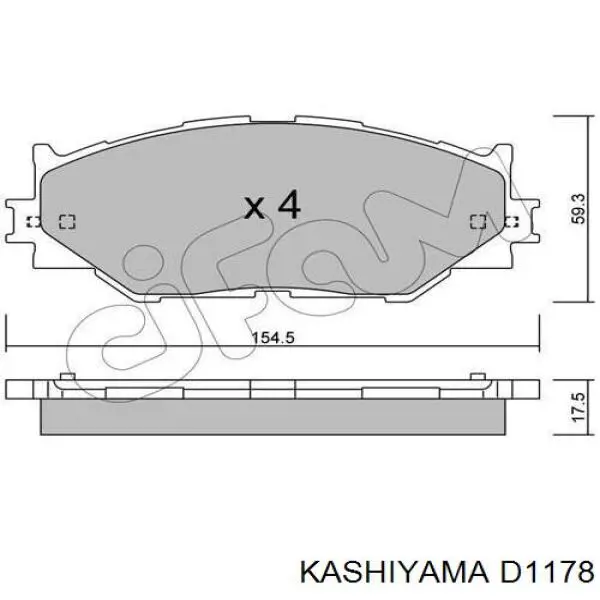 Гальмівні колодки Kashiyama D1178 ціна, від 26.39 USD