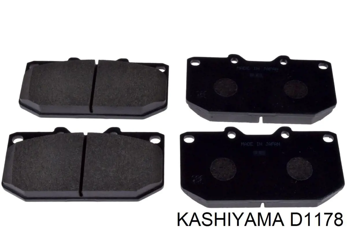 D1178 Kashiyama колодки гальмівні передні, дискові