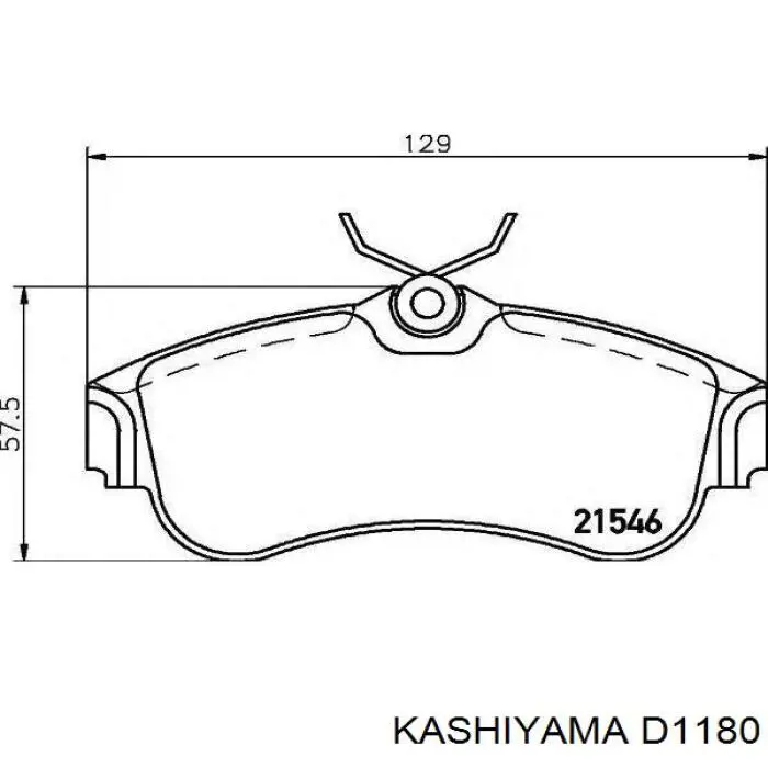 Купити D1180 Kashiyama Колодки гальмівні передні, дискові