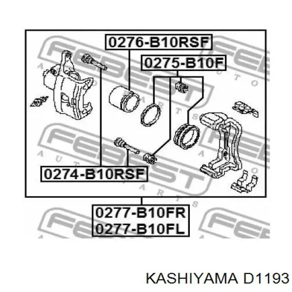 Гальмівні колодки Kashiyama D1193 ціна, від 14.47 USD