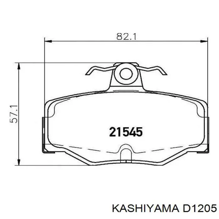 Задні гальмівні колодки D1205 Kashiyama
