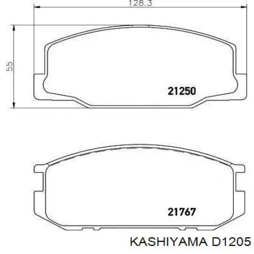 Задні гальмівні колодки Kashiyama D1205 ціна, від 12.67 USD