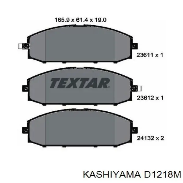 D1218M Kashiyama Передні гальмівні колодки