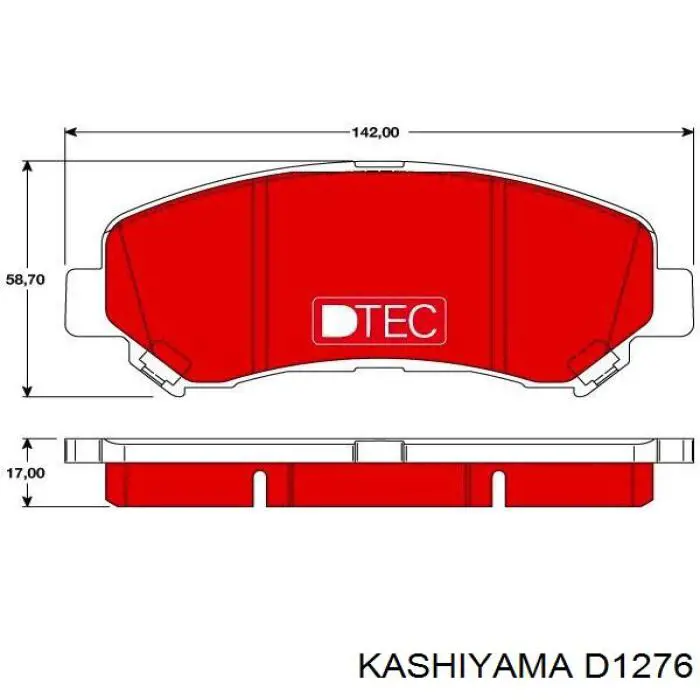 Передні тормозні колодки D5113M Kashiyama