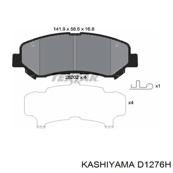 D1276H Kashiyama Передні гальмівні колодки