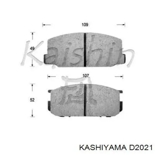 D2021 Kashiyama колодки гальмівні передні, дискові