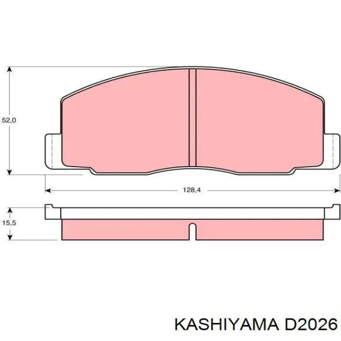 Колодки гальмівні передні, дискові D2026 Kashiyama