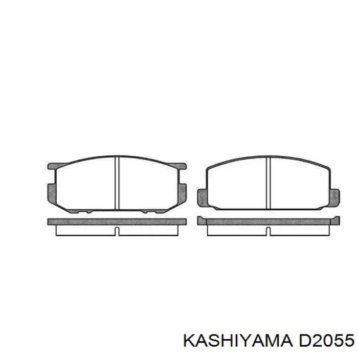 Купити D2055 Kashiyama Колодки гальмівні передні, дискові