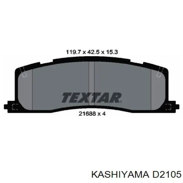 Задні гальмівні колодки Kashiyama D2105 ціна, від 19.22 USD