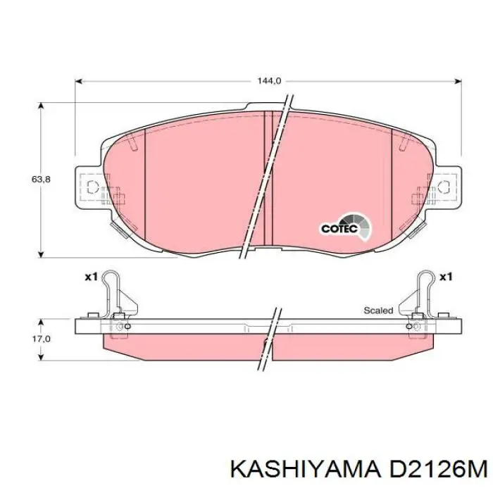 Гальмівні колодки Kashiyama D2126M ціна, від 26.51 USD