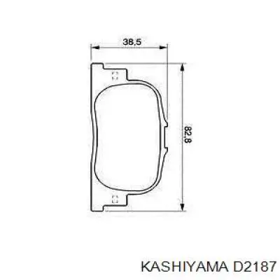 D2187 Kashiyama колодки гальмові задні, дискові