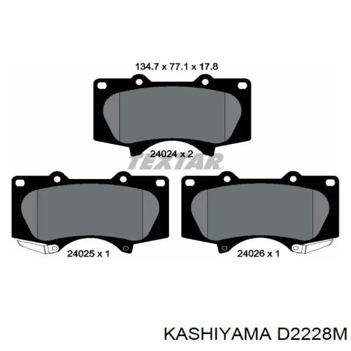 Гальмівні колодки Kashiyama D2228M ціна, від 36.19 USD