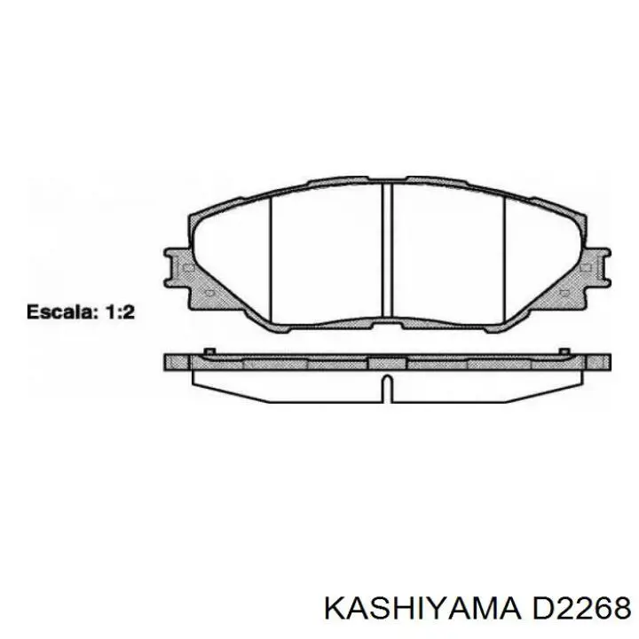 Купити D2268 Kashiyama Колодки гальмівні передні, дискові