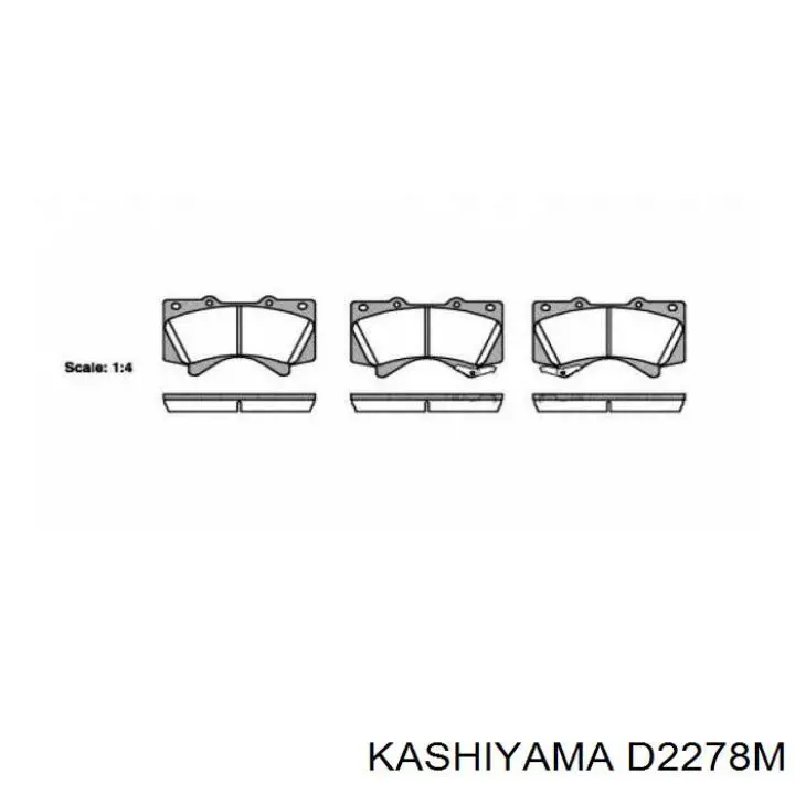 D2278M Kashiyama колодки гальмівні передні, дискові