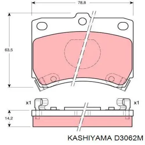 Гальмівні колодки Kashiyama D3062M ціна, від 13.01 USD
