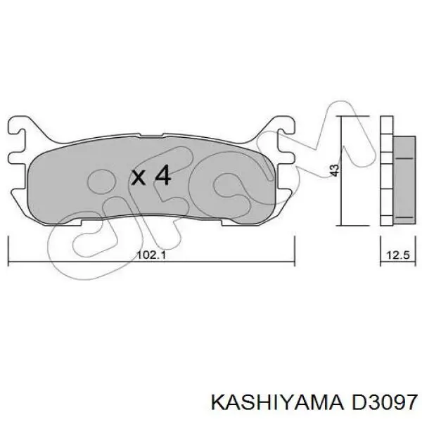 Купити D3097 Kashiyama Задні колодки