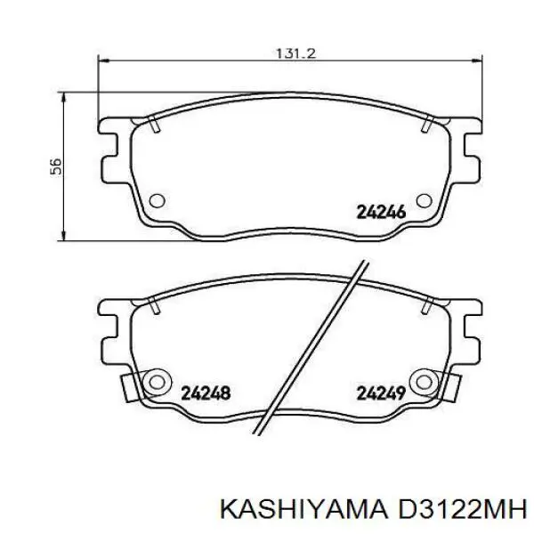 D3122MH Kashiyama Передні гальмівні колодки