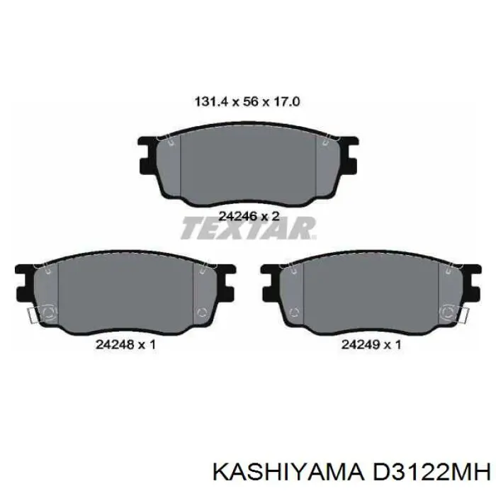 Гальмівні колодки Kashiyama D3122MH ціна, від 19.93 USD