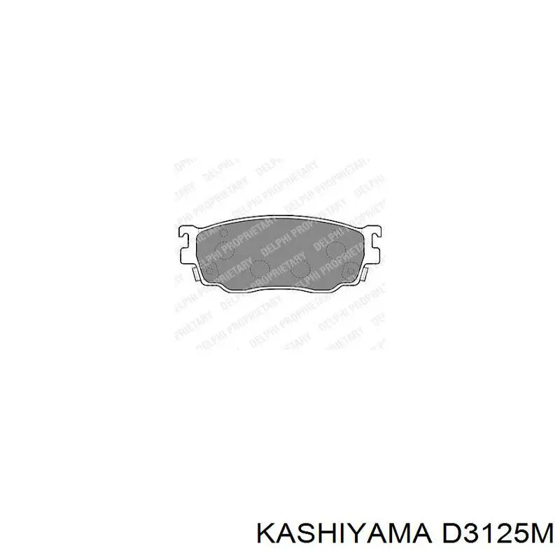 Передні тормозні колодки D3125M Kashiyama