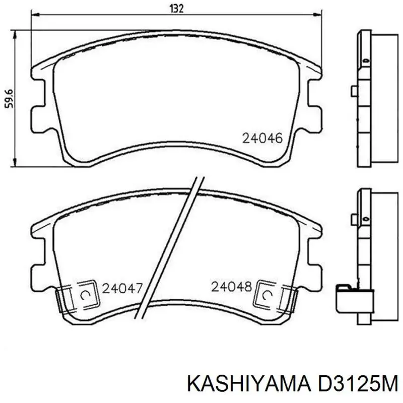 Колодки гальмівні передні, дискові D3125M Kashiyama