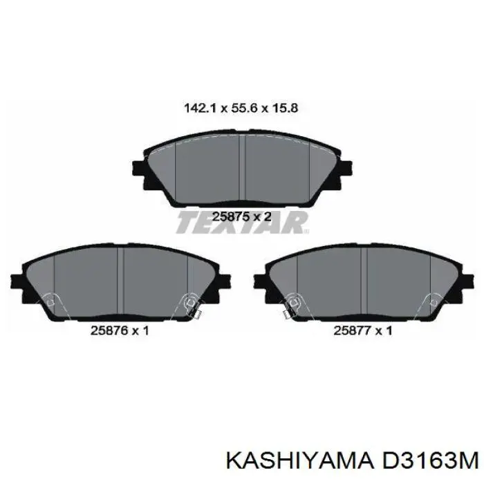 Гальмівні колодки Kashiyama D3163M ціна, від 38.43 USD