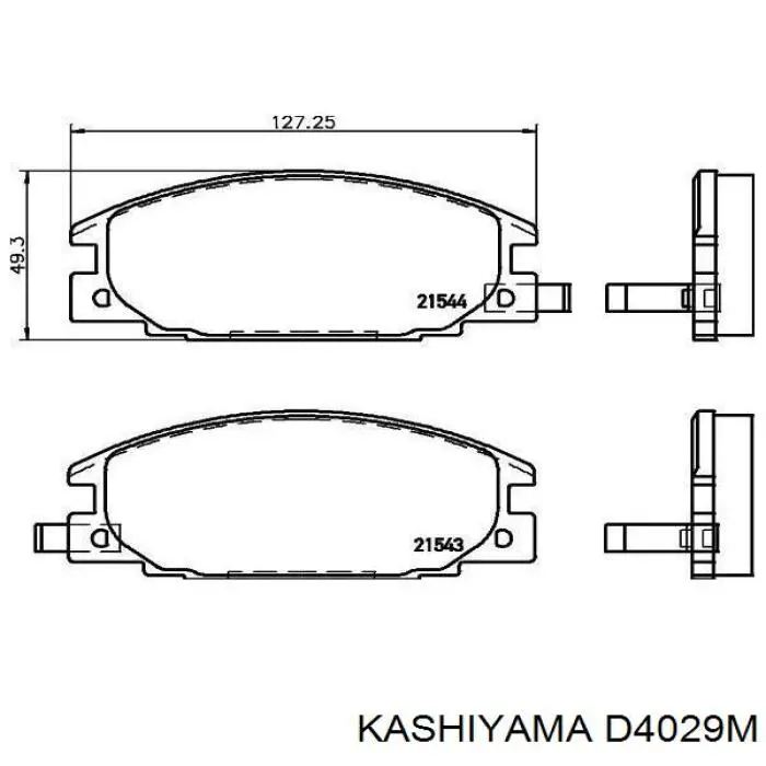 Купити D4029M Kashiyama Колодки гальмівні передні, дискові