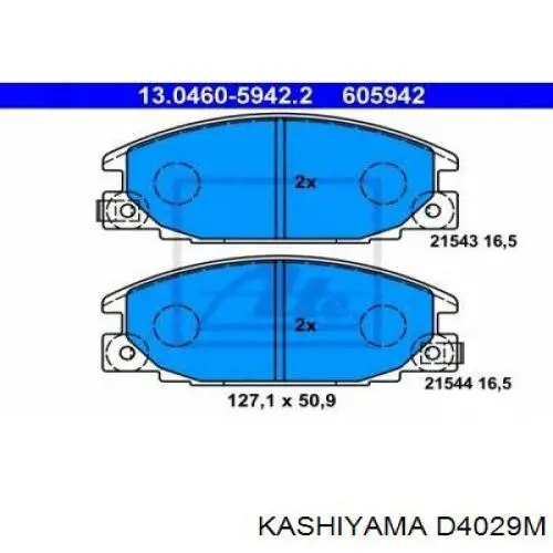 Гальмівні колодки Kashiyama D4029M ціна, від 19.37 USD