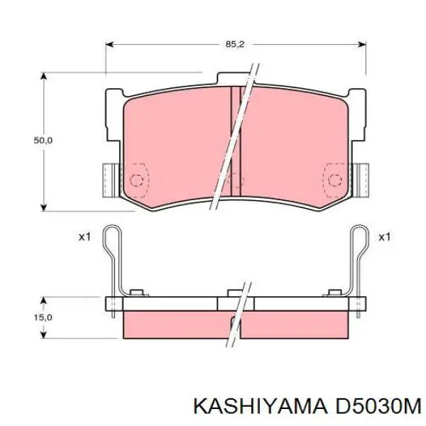 Колодки гальмові задні, дискові D5030M Kashiyama