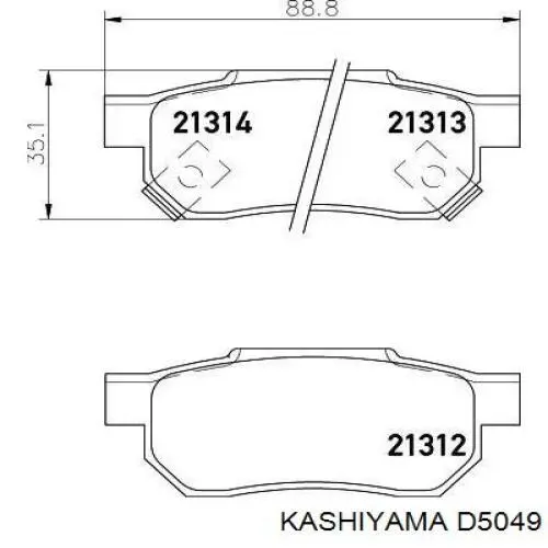 Задні гальмівні колодки Kashiyama D5049 ціна, від 12.67 USD