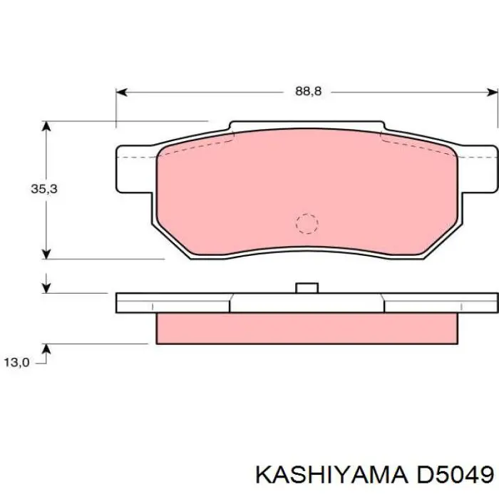 Купити D5049 Kashiyama Задні колодки