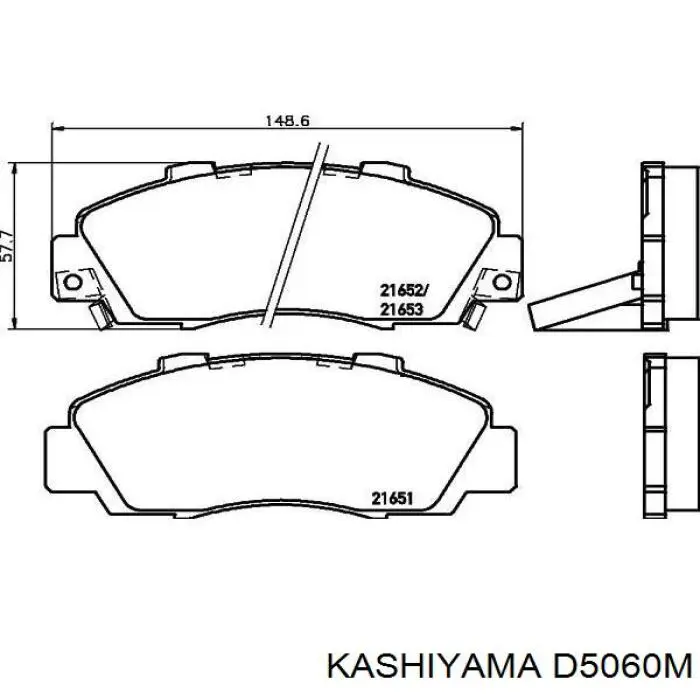 D5060M Kashiyama колодки гальмівні передні, дискові